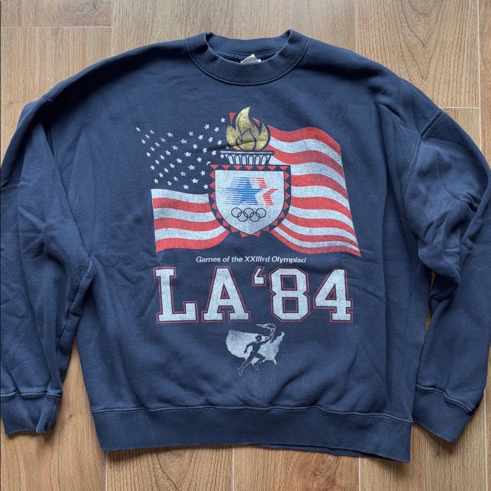 Abercrombie & Fitch • LA '84 Olympic Sweatshirt • Vintage Navy Blue
